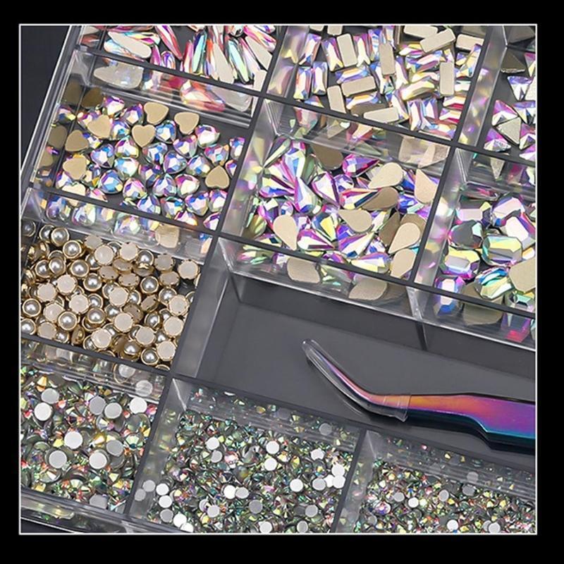 Nail Gems Jewels for Acrylic Nail Art Decoration Multi-Shape Nail Crystals