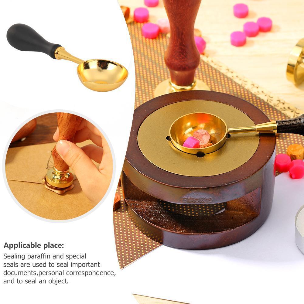 Fire Paint Sealing Wax Spoon Melting Firing Stamp Envelopes Card Metal Tool