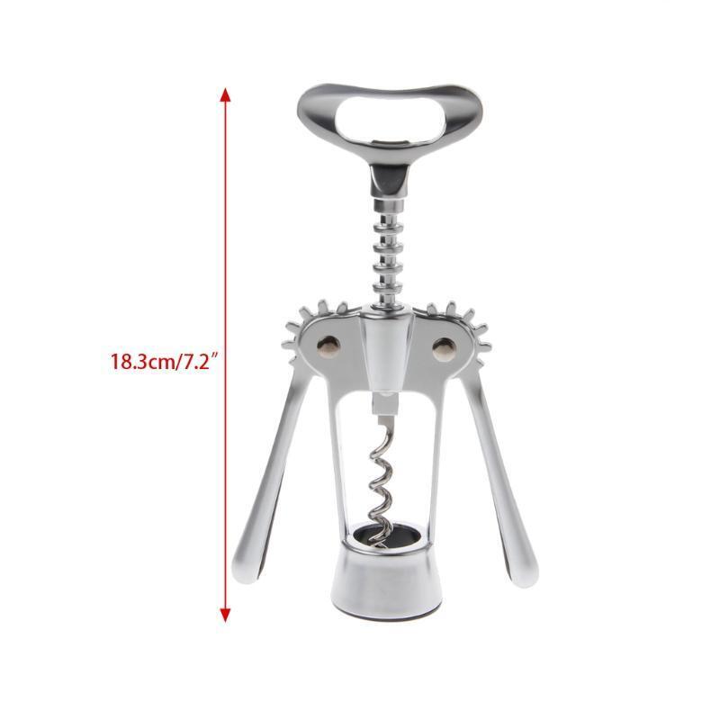Stainless Steel Wine Bottle Opener Handle Pressure Corkscrew Red Wine