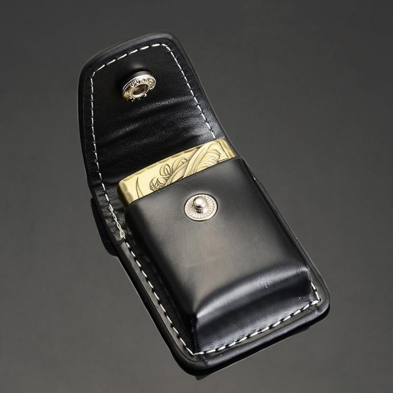 PU Leather Lighters Bag Windproof Oil Lighters Protective Cover Pouch Storage