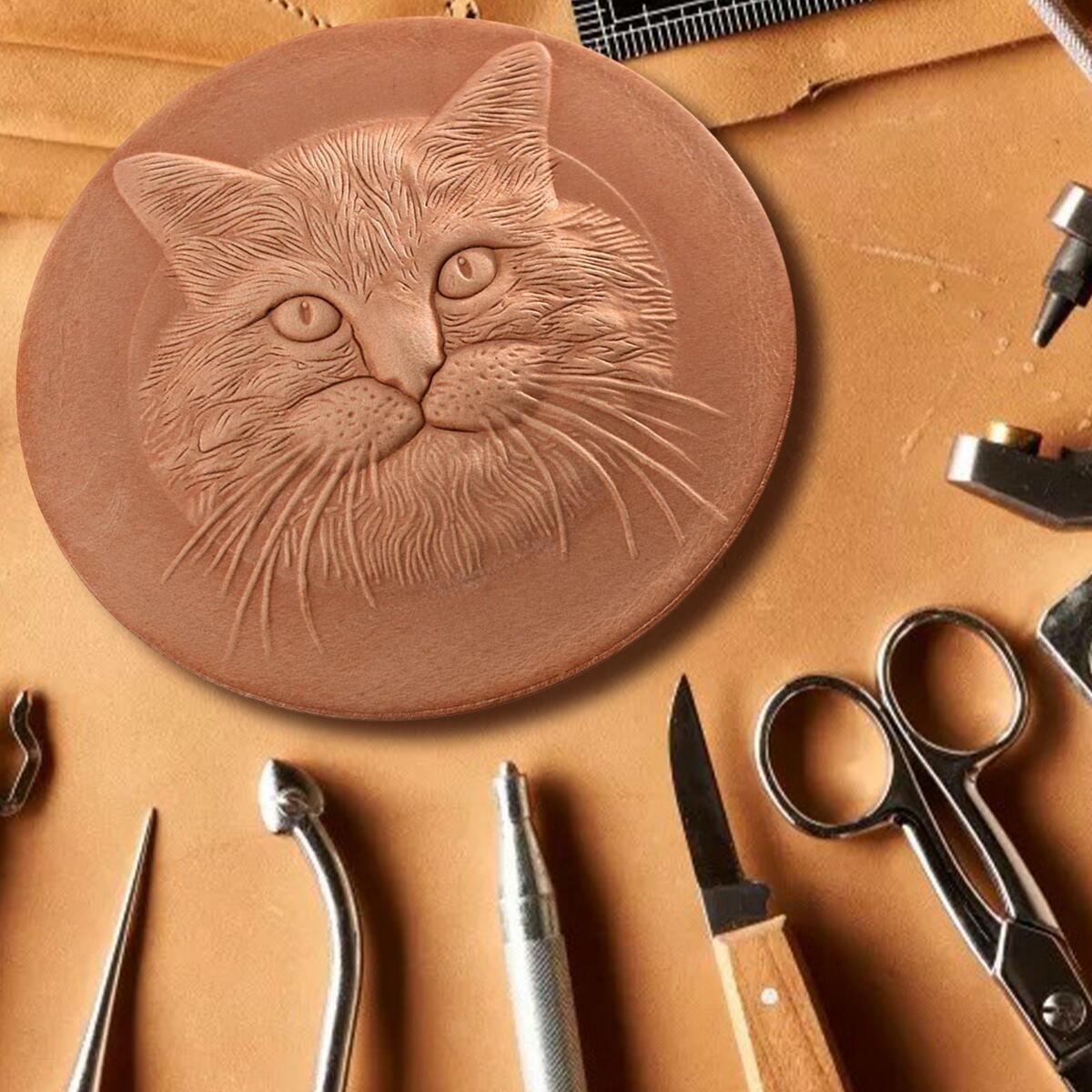 PU Leather Unfinished Christmas Cat Ornament DIY for Handbags Bag Ornaments