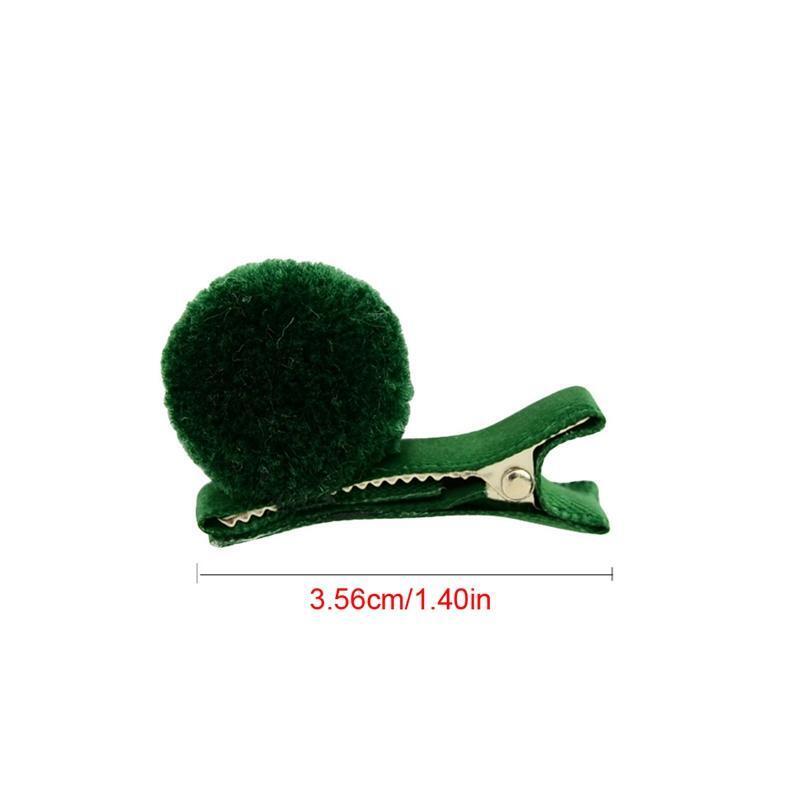 12 Pcs Baby Girl Soft Fur Ball Hair Clip Handmade Barrettes Head Accessories New