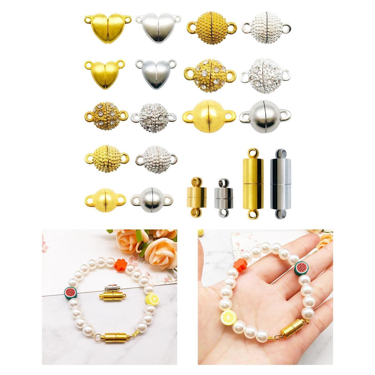 20Pcs Magnetic Jewelry Clasp Necklace Bracelet Connector Hook  Clasps