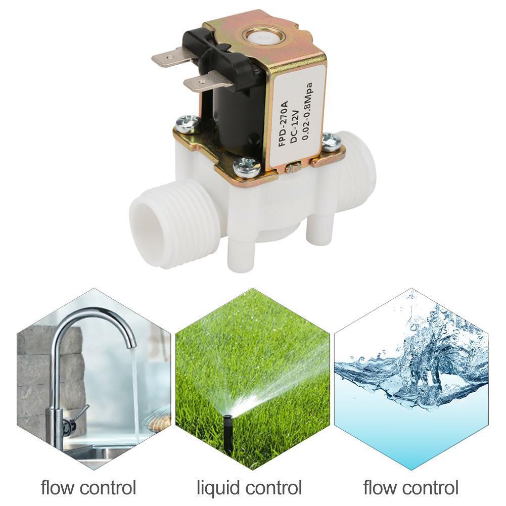 DC 12V Plastic Normally Closed Electric Solenoid Valve for Water Control