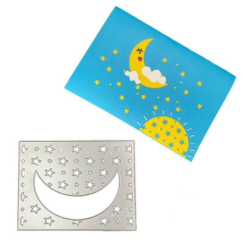 Starry-Night Cutting Dies Carbon Steel Embossing Die Cuts for Kids Card Making