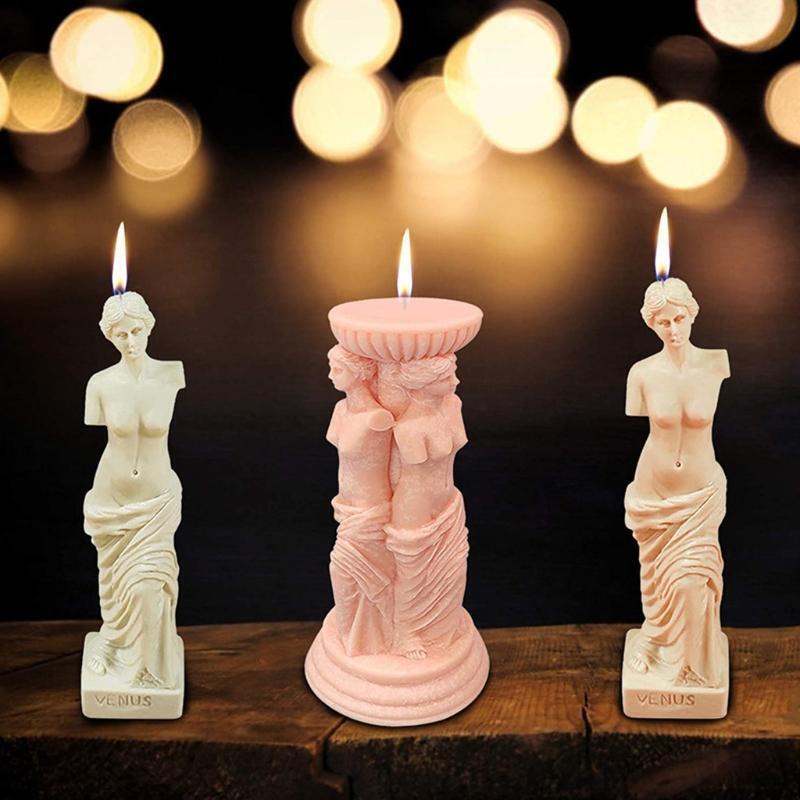 Roman Column Mold Diy Portrait Scented Candle Body Gypsum Mould