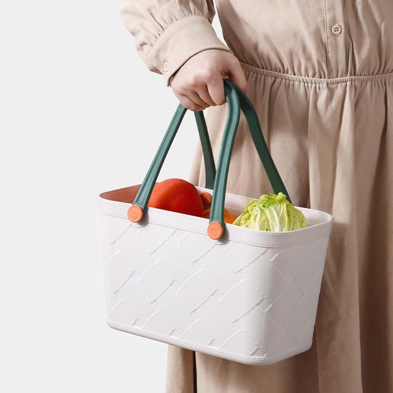 Portable Shower Caddy Tote Plastic Storage Basket with Handle Box Organizer
