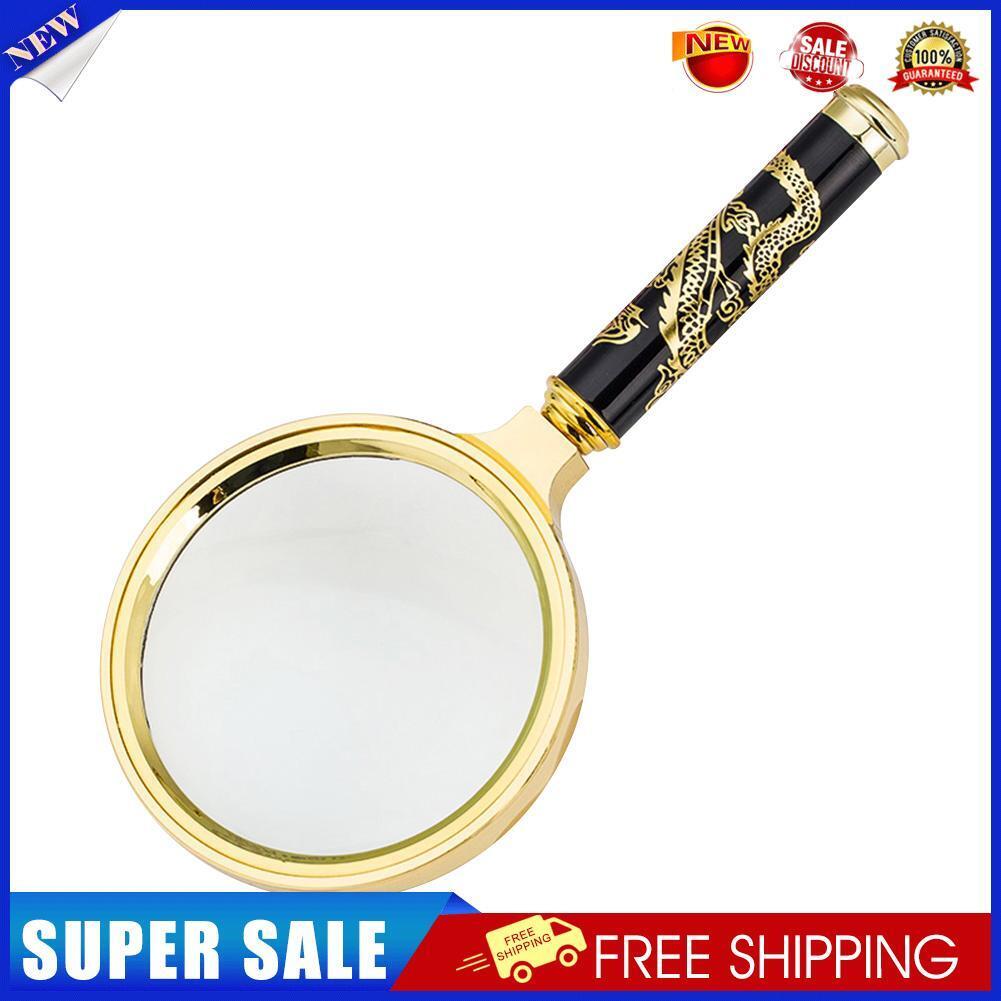Detachable Dragon Handle Magnifying Glass Optical Lens Magnifier (90mm)