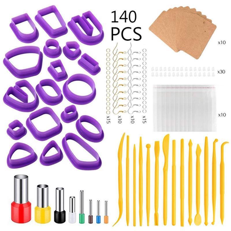 140PCS Clay Earring Making Kit Make 10 Pair Earrings for DIY Jewelry Making