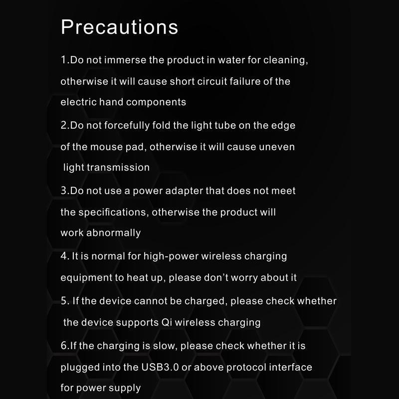 Mouse Pad With Wireless Charger 15W Wireless Charging Mobile Phone Charger RGB