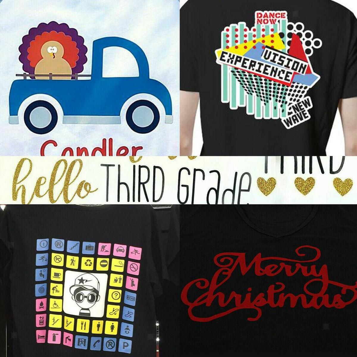 3x 20cm Printable Heat Transfer  for Other Bags Paper DIY Decoration