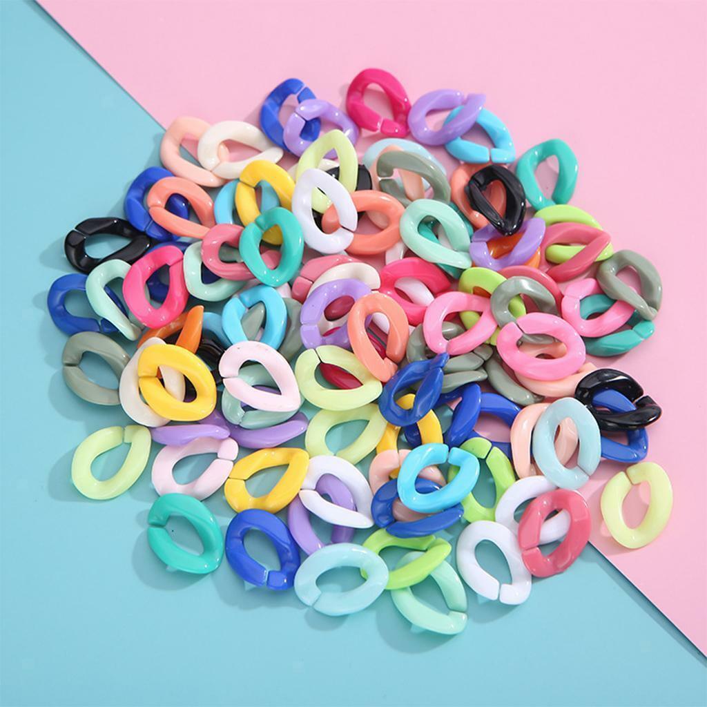 Acrylic Colorful Twist  Buckle for DIY Handmade Keychains Earrings