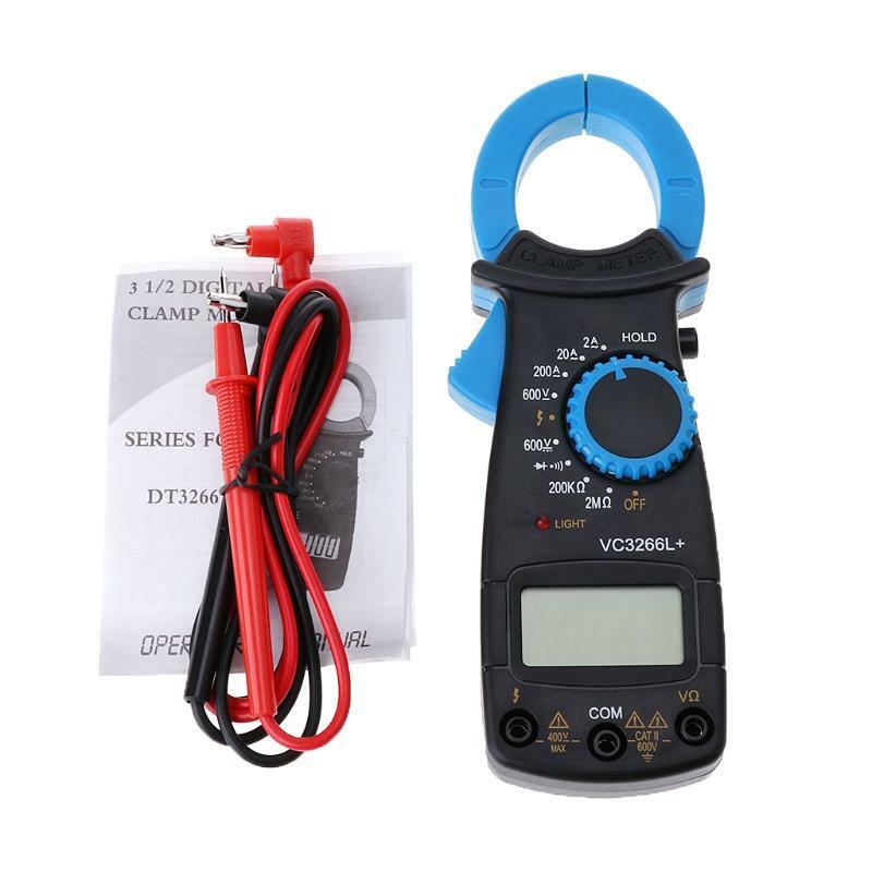 VC3266L+ Digital Clamp Multimeter AC/DC Voltage Amp Ohm Electronic Tester Meter