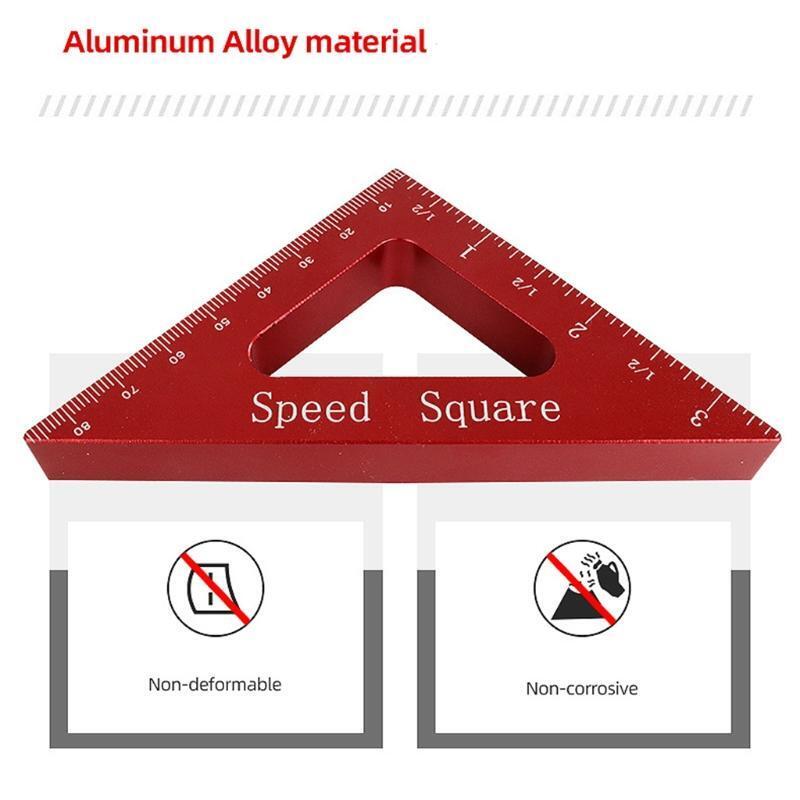 Aluminum Alloy Triangle Ruler Carpentry Squares Precision Woodworking Tools