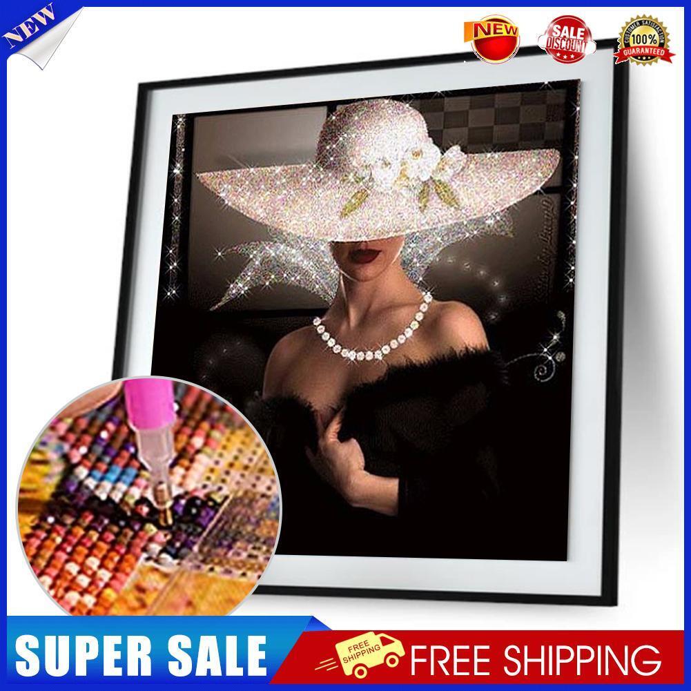 Beauty Lady 5D DIY Embroidery Diamond Painting Cross Stitch Kit Needlework