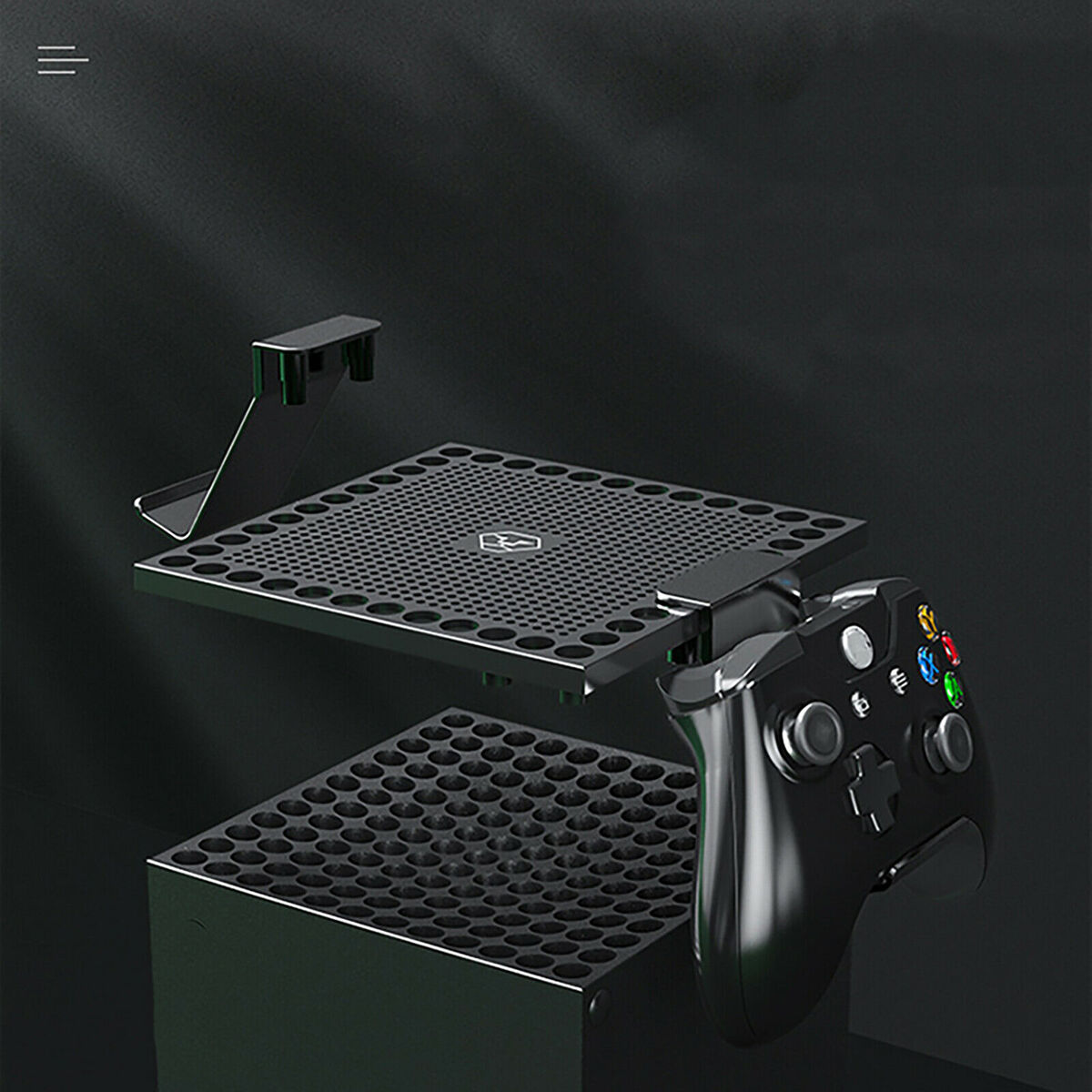 For Xbox Series X Host Heat Sink  Dust Cover Net &Controller Handle Stand Holder