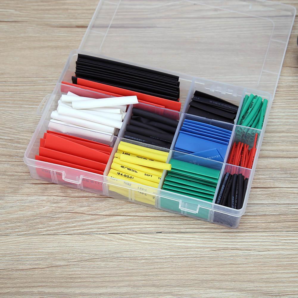 300pcs Polyolefin Shrinkable 2:1 Halogen-free Heat Shrink Tube Sleeve Kit