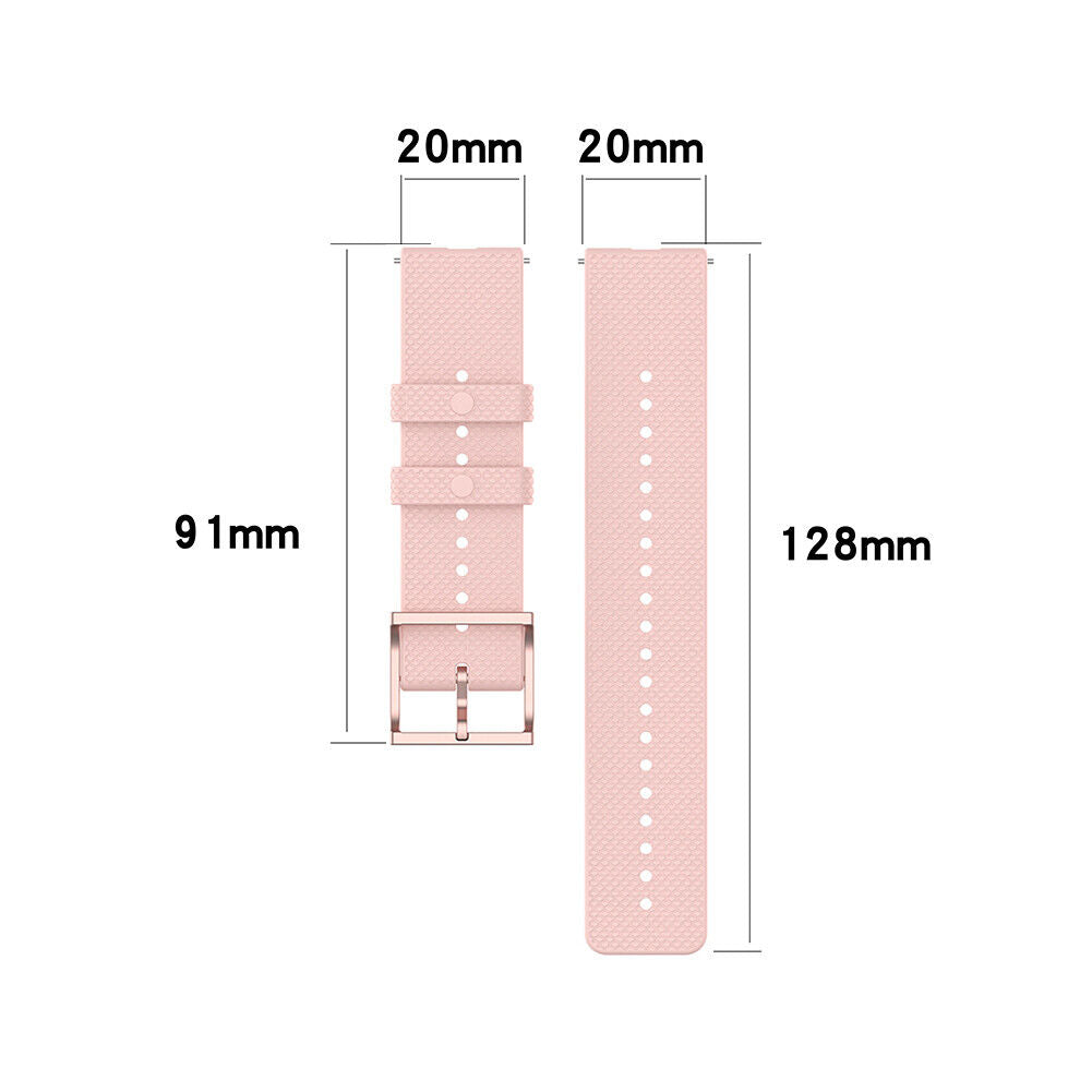 Silicone Smart Watch Strap for POLAR Ignite 20mm Replacement Band (Pink)