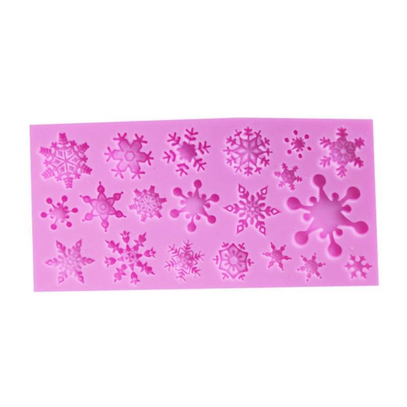 2 Pack Silicone Moulds Chocolate Cake Moulds DIY Snowflakes Shape Fondant Baking