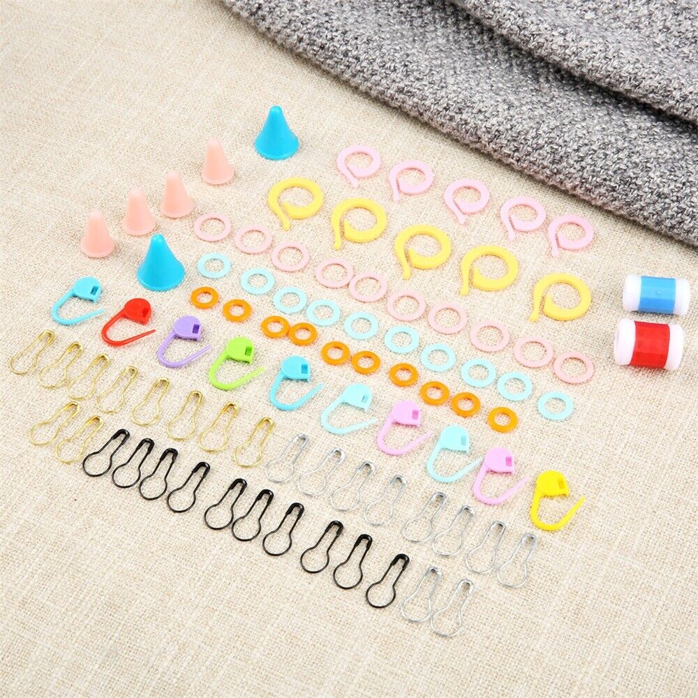 1 Box Knitting Tools Mixed Essential Needle Pins Counters Needlework Sewing Set