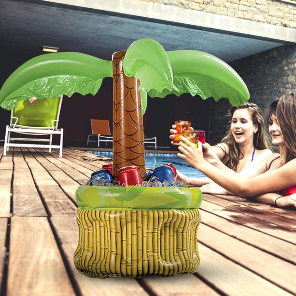 Drink Container Ice Bucket Coconut Tree Drinking Cooler Inflatable Pool Float