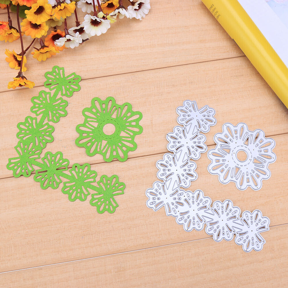 2pcs DIY Flower Lace Cutting Dies Stencils Scrapbook Embossing Album Cards-