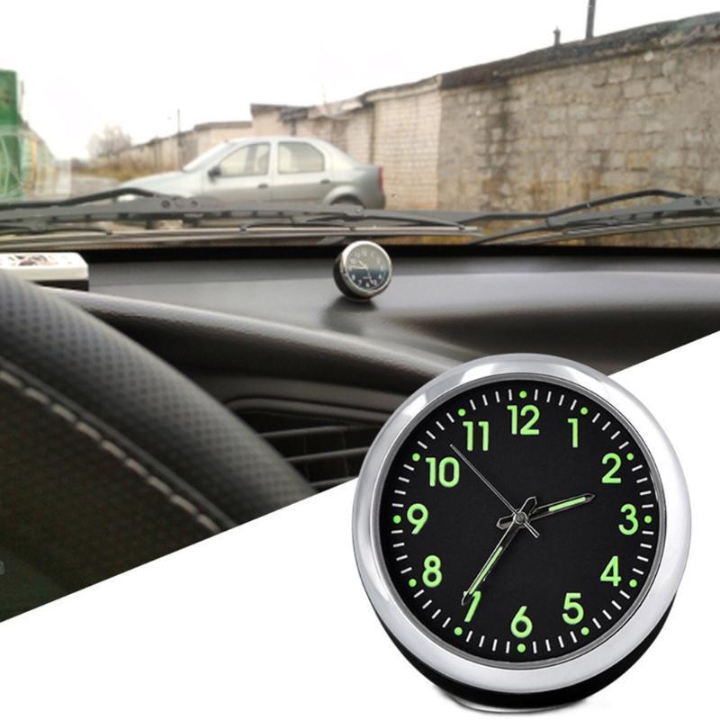 Mini Luminous Car Quartz Clock Exquisite Digital Clock Universal Pocket Stick-On