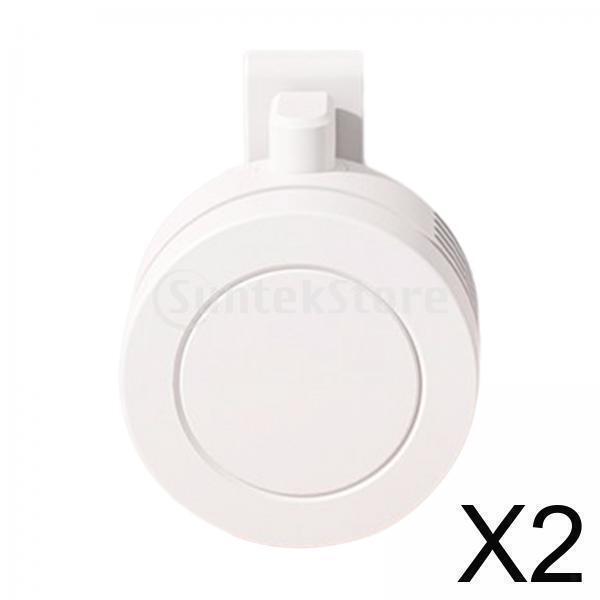 2x Portable Mini Clip Fan Working Outdoor USB Personal Fan 60 Blades White