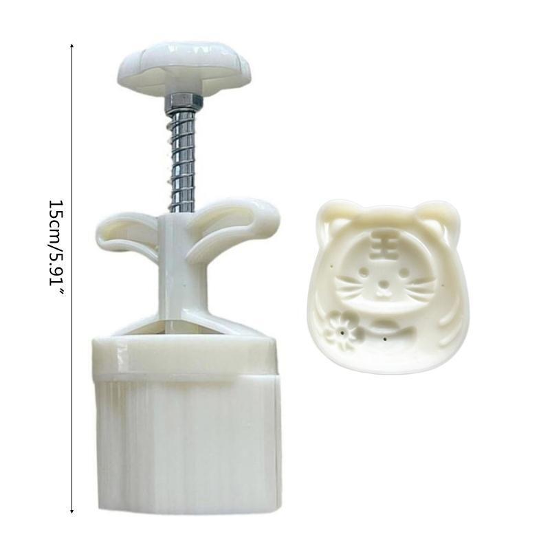 75g Cute Tiger Shape Plastic Mooncake Molds Mooncake Mold DIY Baking Accessories