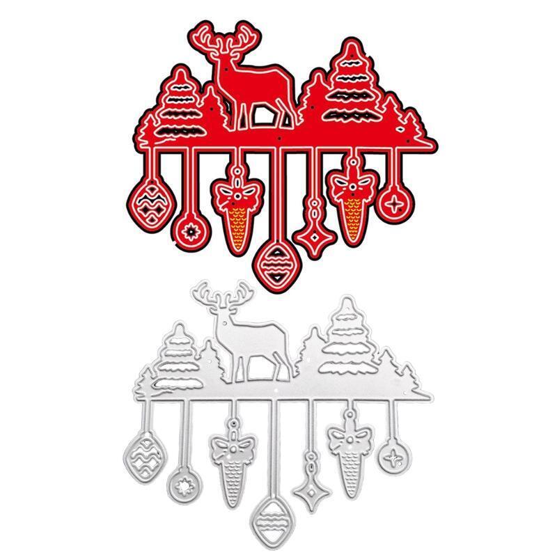 Christmas Elk Tree Metal Cutting Dies Stencil DIY Scrapbooking Album Paper Card