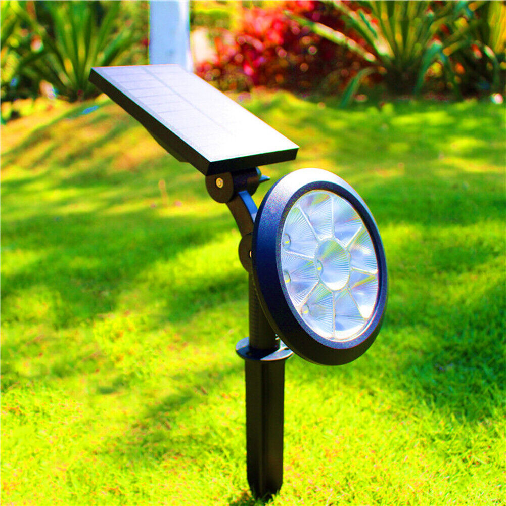 9 LED Waterproof Solar Spotlight Garden Lawn Ground Lighting Wall Lamp (B)