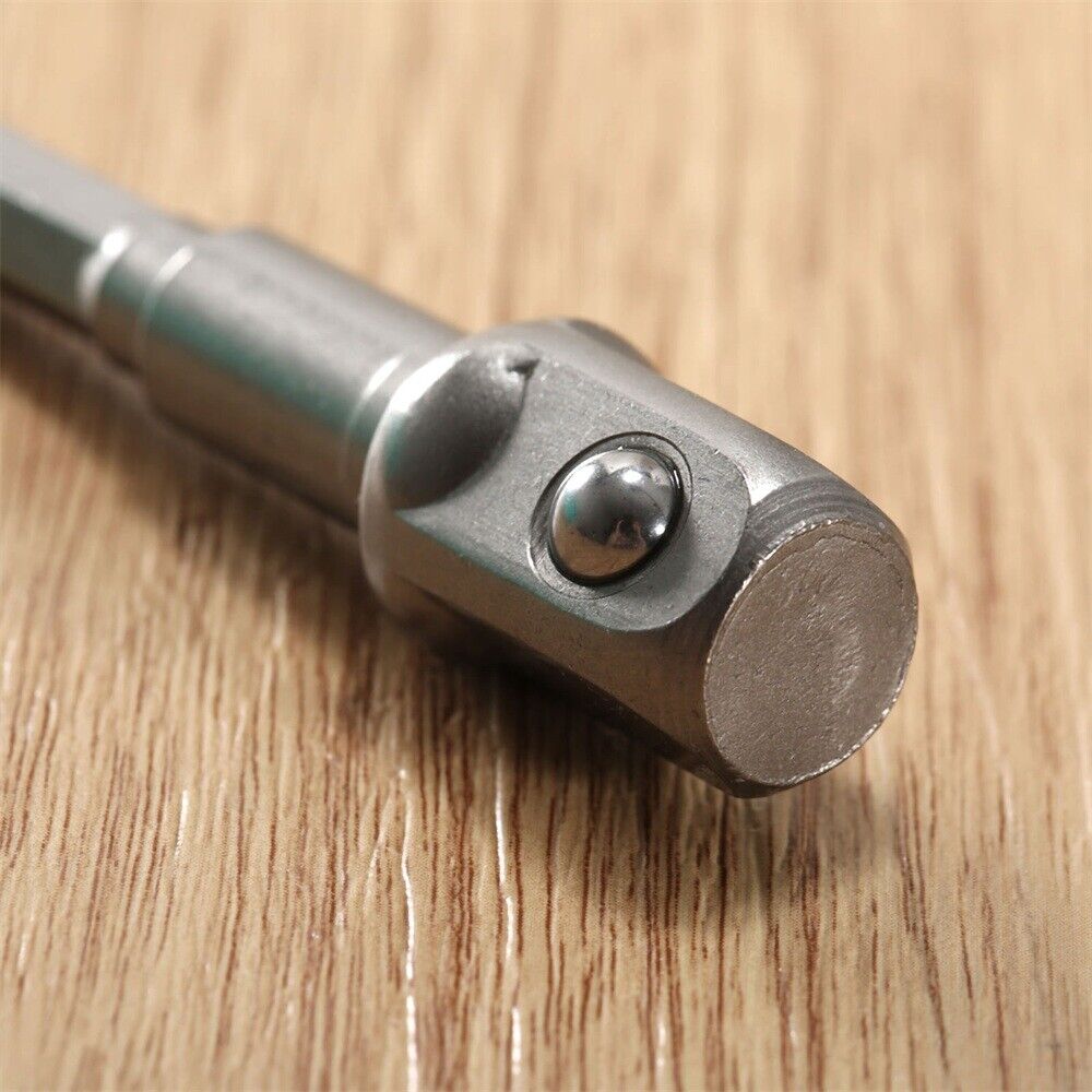 Screwdriver Impact Drill 3pc Socket Adapter Hex to 1/4" 3/8 1/2 Inch Bit Ratchet
