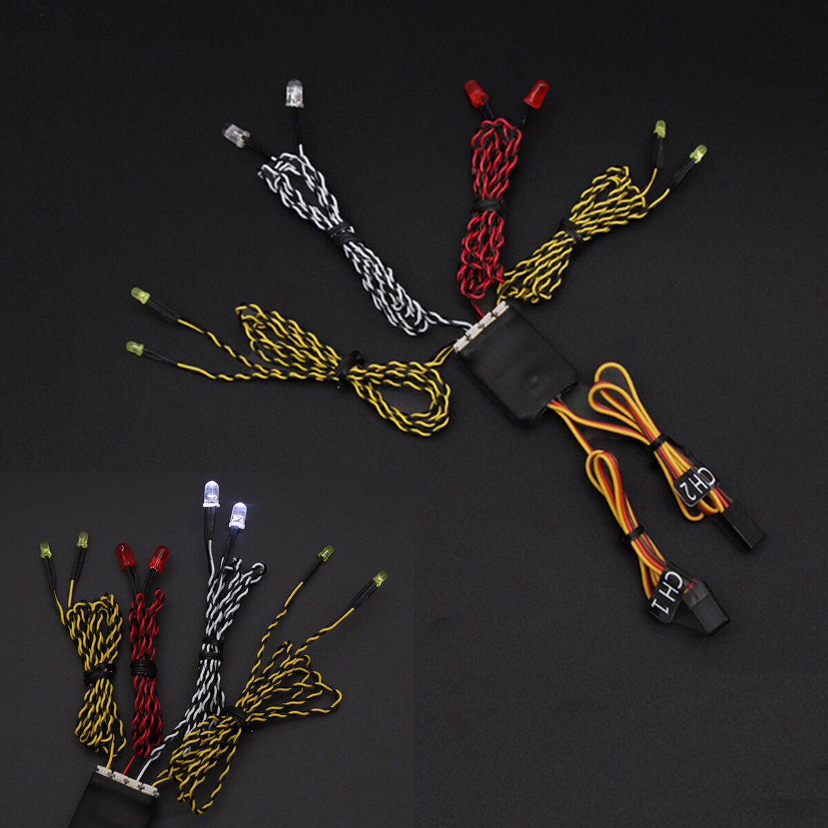 8LED Linkage Light Turn Signal Brake Light Lamp Parts for RC Crawler Drift Car