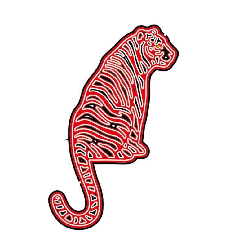 Cartoon Tiger Cutting Dies DIY Thanksgiving Day Valentine's Day Christmas Cards
