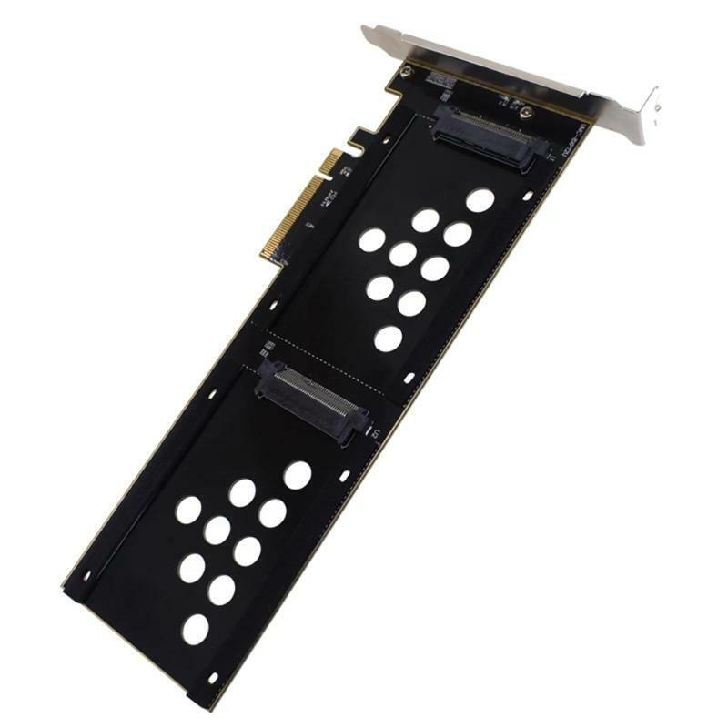Hard Drive Expansion Adapter U.2(2) to PCI-E X8 Riser Card U.2 PCI-E SSD Adapter