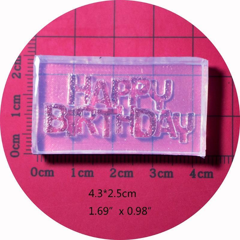 Three-dimensional Happy Birthday Earring Mold Silicone Pendant Mold for DIY