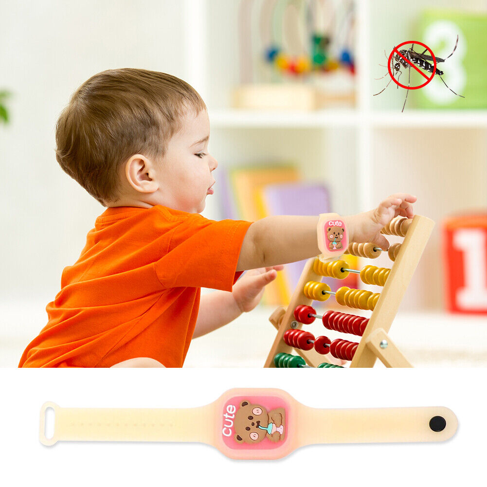 Mosquito Repeller Watch Kids Repellent Glowing Bracelet Random Color (E)