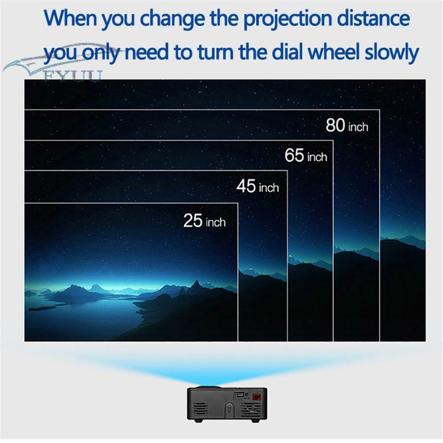 TFT LCD Mini LED Projector 1080P Portable Video Movie Theater Cinema HDMI AV New