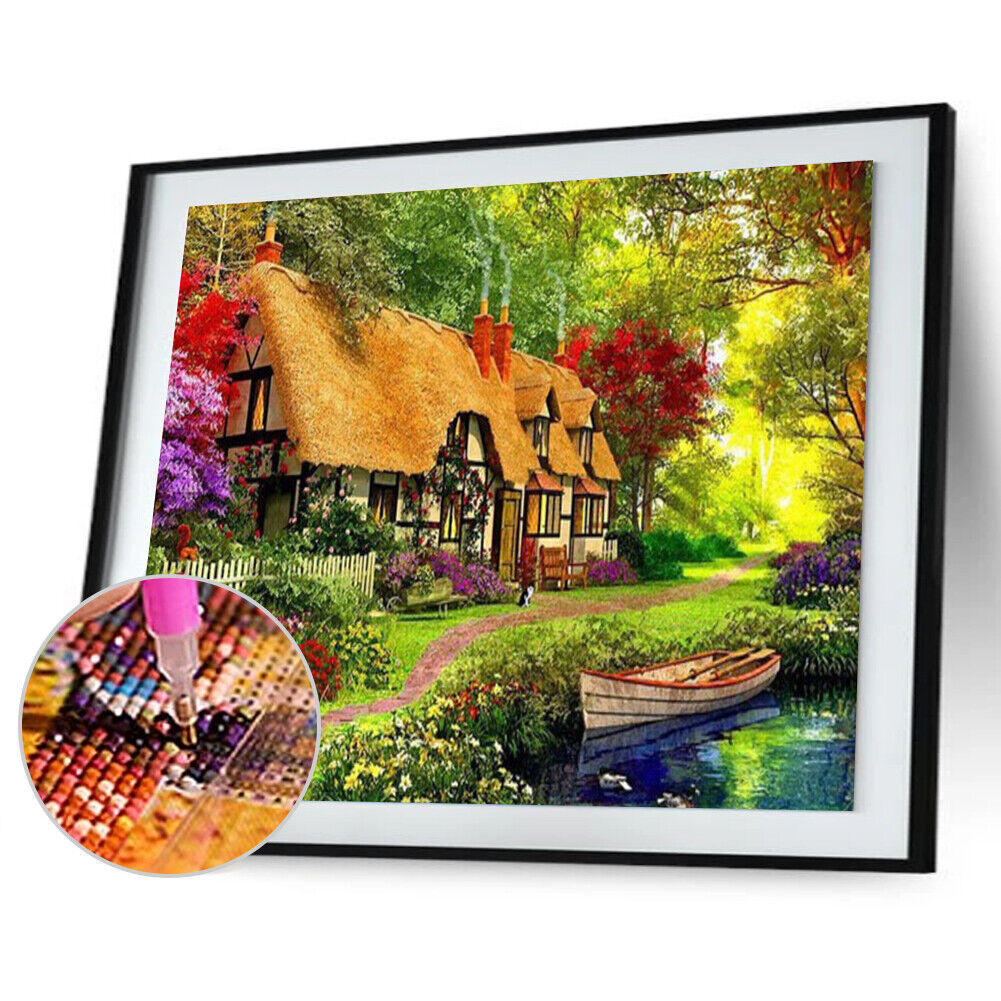 Garden Bungalow 5D Diamond DIY Painting Craft Kit Home Decor