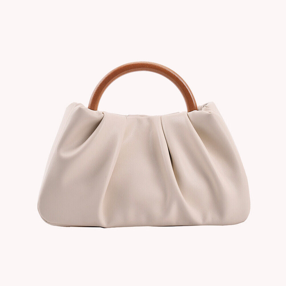 Korean Cloud Clutch Bag Pleated Handbag Women PU Small Purse Crossbody Bags