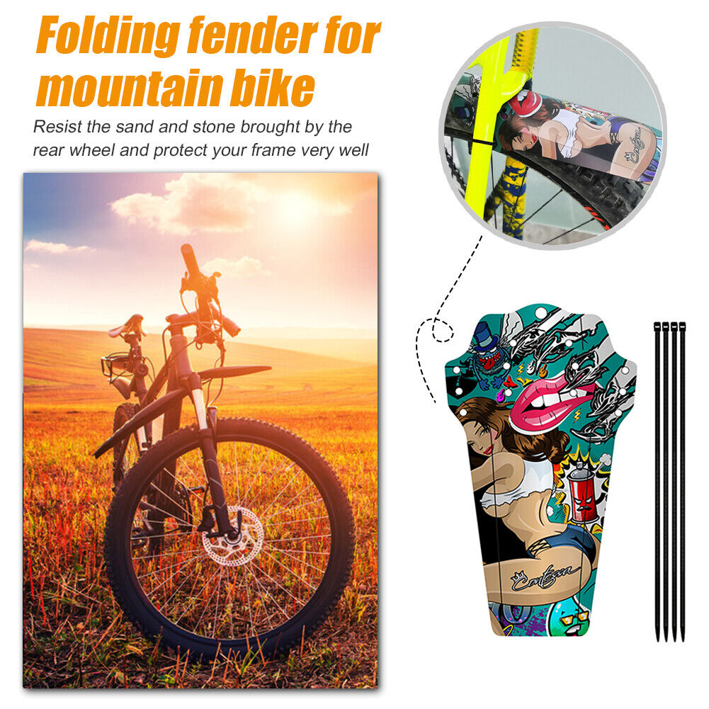 ENLEE Bicycle Front Rear Tire Fenders MTB Bike Mudguard Protector (Multi)