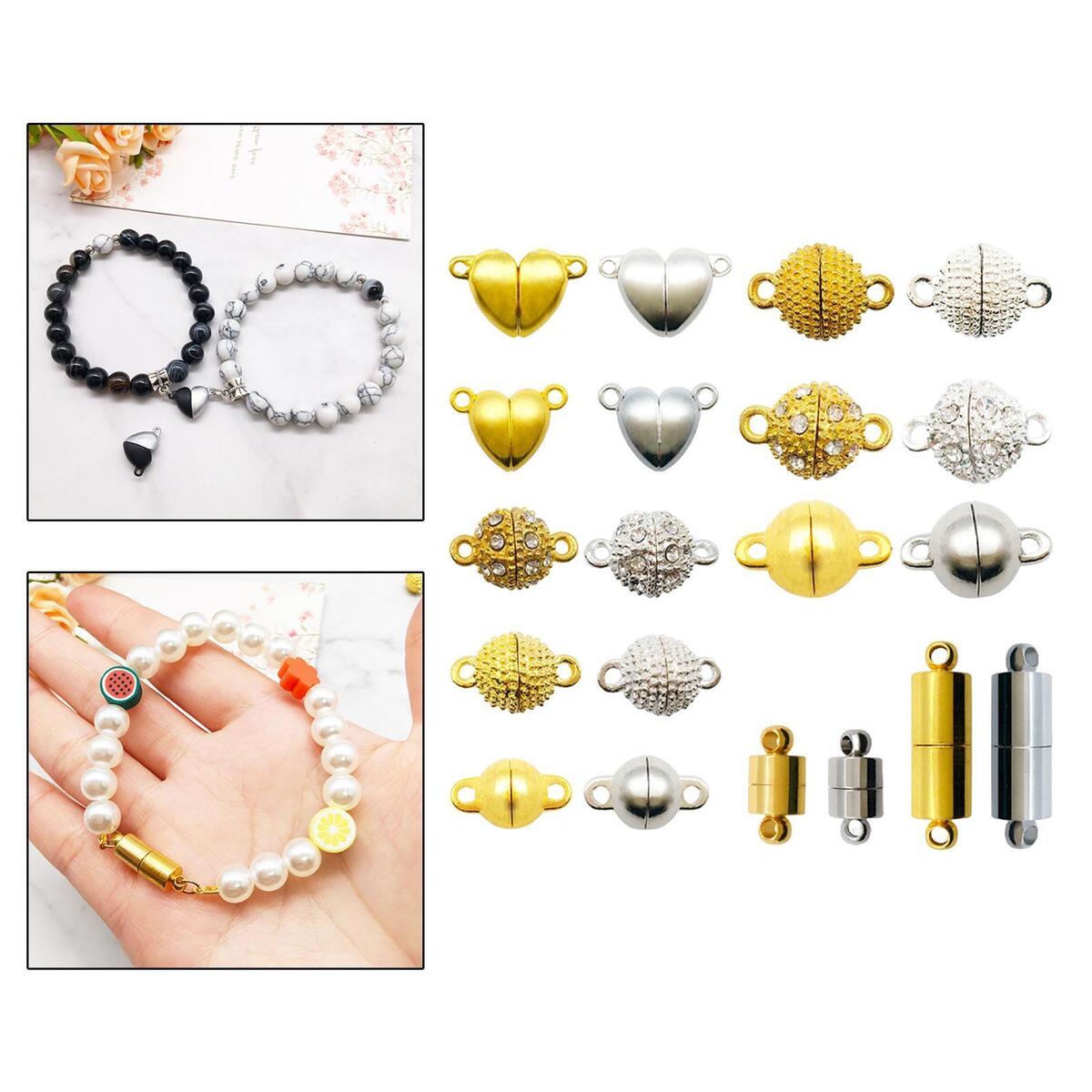 20Pcs Magnetic Jewelry Clasp Necklace Bracelet Connector Hook  Clasps