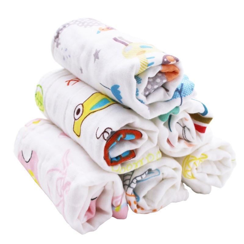 Portable Seersucker Handkerchief Infants Small Towel Cotton Hankies Small Towel