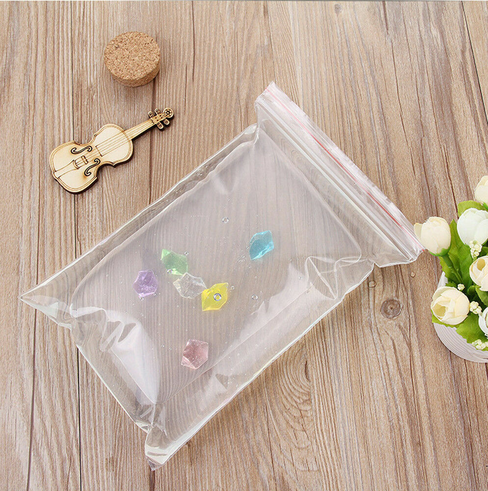 100 PCS 4 x 6cm Plastic Clear Zip Zipper Reclosable Storage Bags zhanb