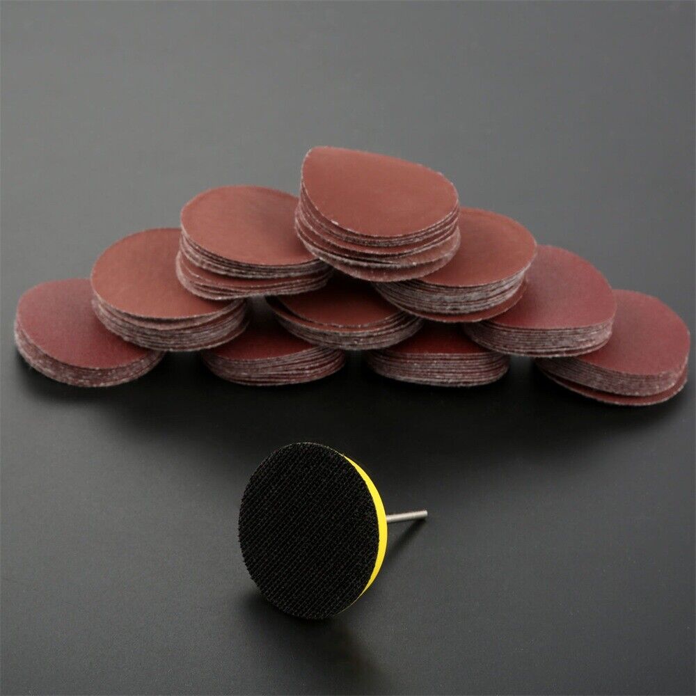 Round 2 Inch Sander Disc & 100pcs 60-600 Grit Polishing Sanding Paper Sandpaper