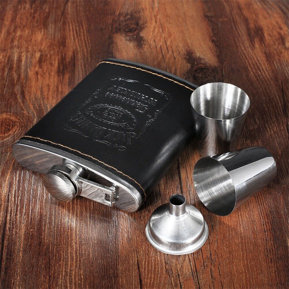 Luxury Whiskey Vodka Alcohol Wine Flagon Drink Bottle Liquor Hip Flask Kit 7oz