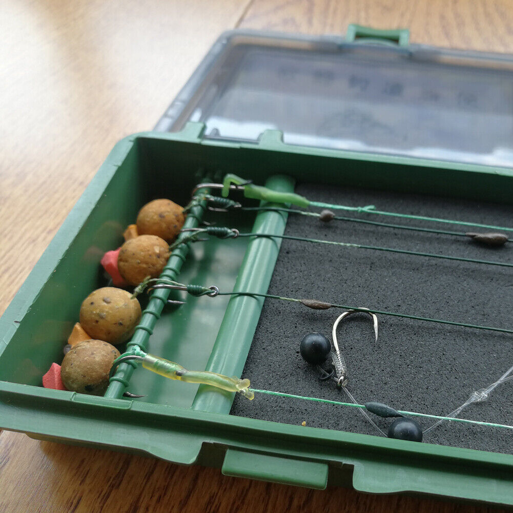 34.5cm Carp Fishing Rig Tackle Box Storage Case Fishing Line Hook Equipment