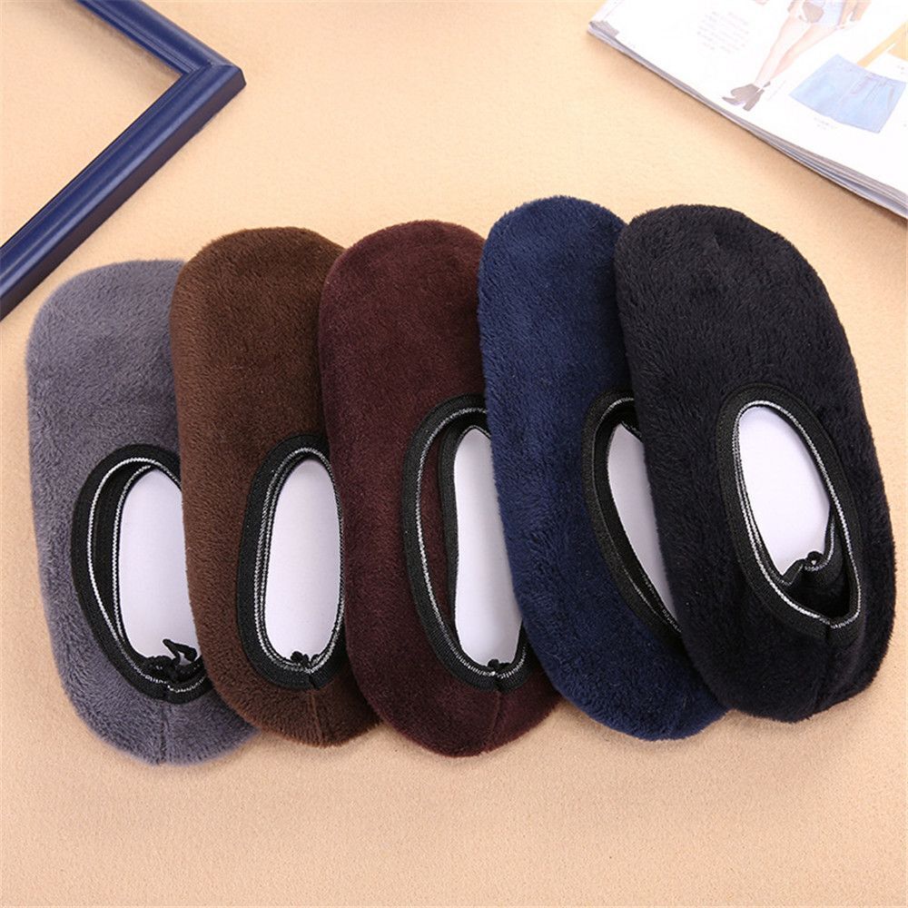Casual Men Women Bedroom Floor Socks Winter Warm Thicken Velvet Thermal Socks