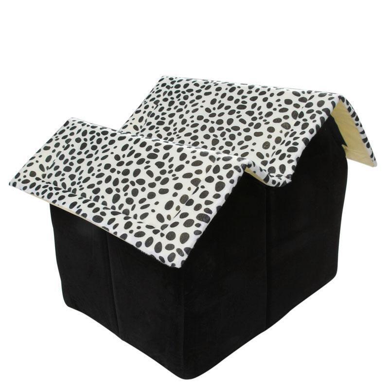 Portable Luxury Spot Double Top Pet House Dog Cat Sleep Bed Warm Cozy Puppy Bed