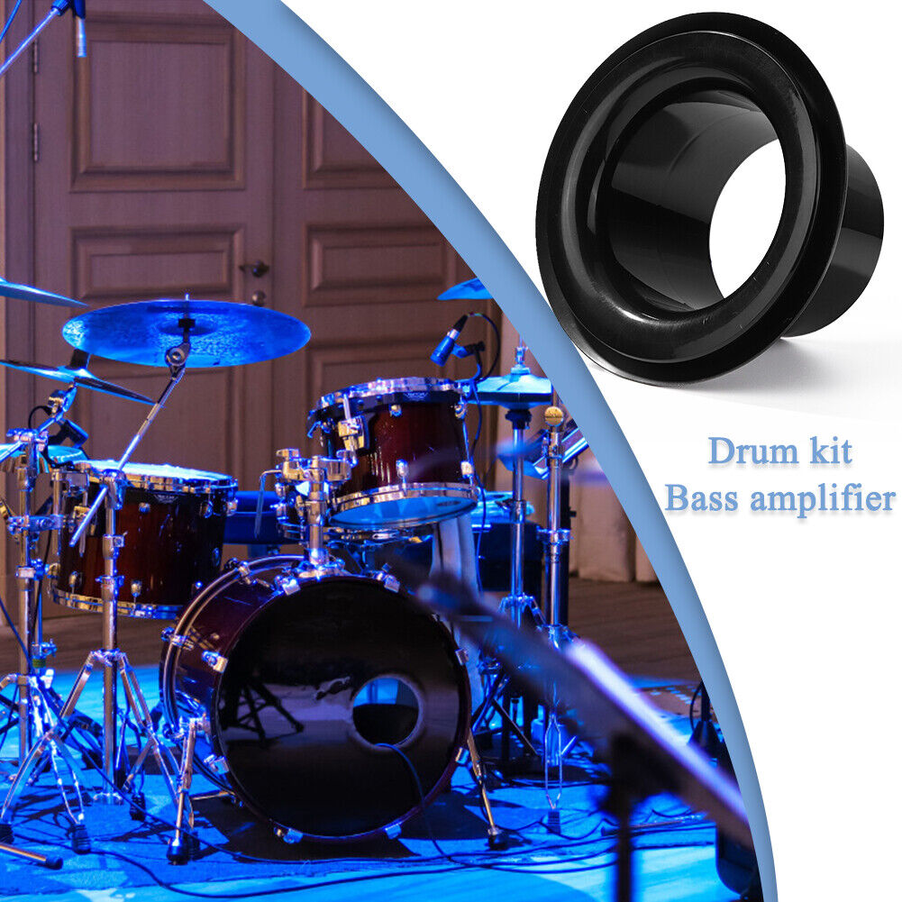 Drum Bottom Microphone Loudspeaker Bass Voice Amplifier Percussion (Black)